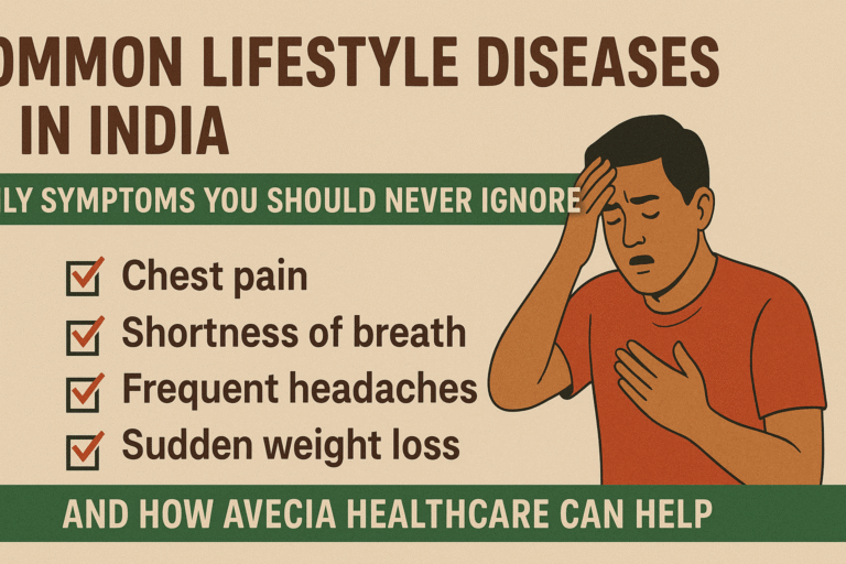 Common Lifestyle Diseases in India: Early Symptoms You Should Never Ignore — And How Avecia Healthcare Can Help